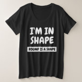 Funny Black Grote Maat T-shirt (Design voorkant)