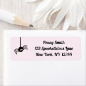 Funny Black Hanging Halloween Spider Etiket (Insitu)