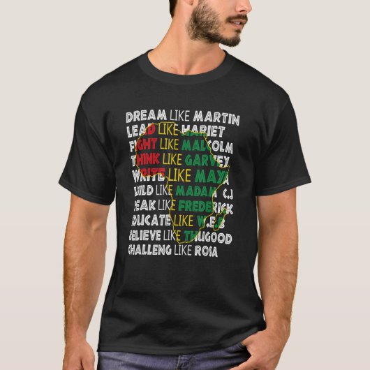Funny Black History Dream as Martin Black Histor T-shirt (Voorkant)