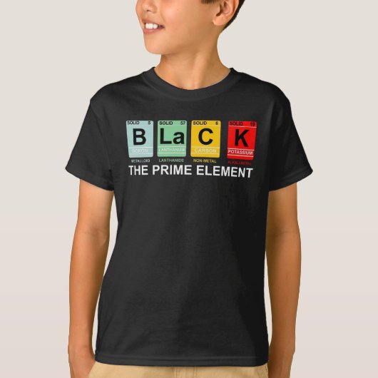 Funny Black History Maand Periodic Table African T-shirt (Voorkant)
