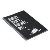 Funny Black Hockey Gifts For Him Men Sports Simple Notitieboek (Rechterzijde)