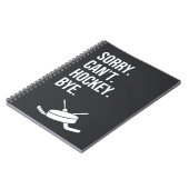 Funny Black Hockey Gifts For Him Men Sports Simple Notitieboek (Linkerzijde)