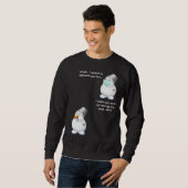 Funny Black Kerstmis Snowman Sweatshirt (Voorkant volledig)
