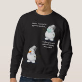 Funny Black Kerstmis Snowman Sweatshirt (Voorkant)