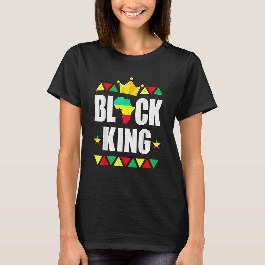 Funny Black King Black Power Black History Month T-shirt (Voorkant)