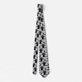 Funny Black Kitty Cats Pattern | Koude kattenlade Stropdas (Achterkant)