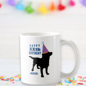 Funny Black Lab Dog Custom Birthday Koffiemok