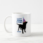 Funny Black Lab Dog Custom Birthday Koffiemok (Links)