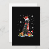 Funny Black Lab Dog T-shirt Reindeer Christm Kaart (Voorkant / Achterkant)