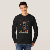 Funny Black Lab Dog T-shirt Reindester (Voorkant volledig)