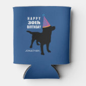 Funny Black Lab Dog Verjaardag Pet Alle Leeftijd e Blikjeskoeler (Voorkant)