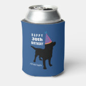 Funny Black Lab Dog Verjaardag Pet Alle Leeftijd e Blikjeskoeler (Blikje Achterkant)