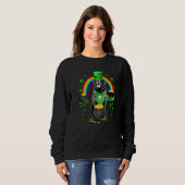 Funny Black Lab Leprechaun Shamrock St Patrick's D Trui (Voorkant volledig)