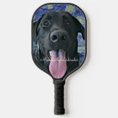 Funny Black Lab Persoonlijke tekst Pickleball Paddle (Voorkant)