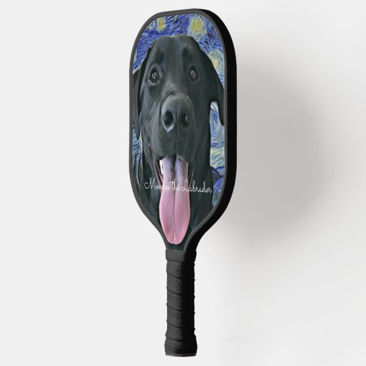 Funny Black Lab Persoonlijke tekst Pickleball Paddle (Links)