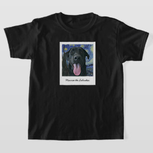 Funny Black Lab Pet Persoonlijke foto en tekst T T-shirt