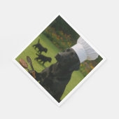 Funny Black Labrador BBQ ChefSummer Dinner Servet (Hoek)