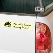 Funny Black Labrador Cartoon Illustratie Bumpersticker (Op Truck)