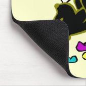 Funny Black Labrador Cartoon Illustratie Muismat (Hoek)