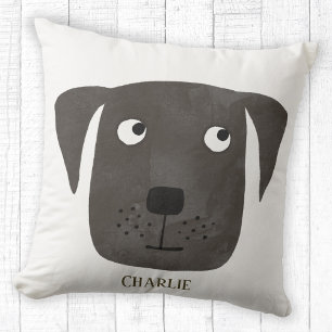 Funny Black Labrador Retriever Dog Aangepaste naam Kussen