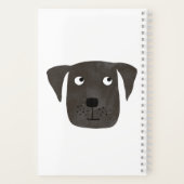 Funny Black Labrador Retriever Dog Aangepaste naam Notitieboek (Achterkant)