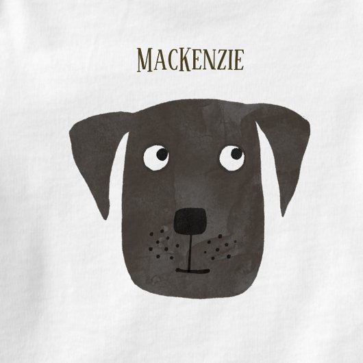 Funny Black Labrador Retriever Dog Aangepaste naam Romper