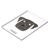 Funny Black Labrador Retriever Dog gepersonaliseer Notitieboek (Linkerzijde)