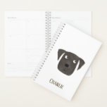 Funny Black Labrador Retriever Dog gepersonaliseer Planner<br><div class="desc">Cute Black Labrador Retriever waterverf,  perfect voor hondenliefhebbers. Pas het aan door de naam te veranderen of te verwijderen.</div>