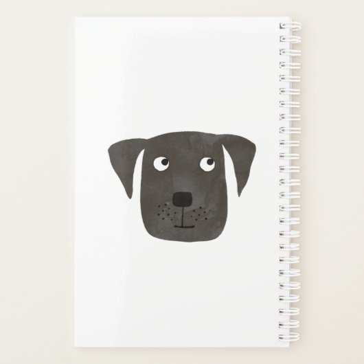 Funny Black Labrador Retriever Dog gepersonaliseer Planner (Achterkant)