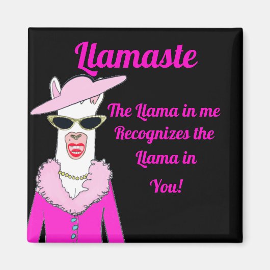 Funny Black llamaste Gezegde Magnet (Voorkant)