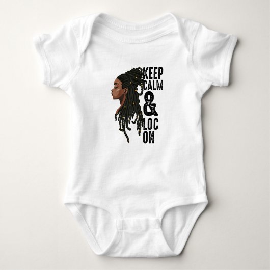 Funny Black Melanin Dreadlocks Gift Cute Afro Loc Romper (Voorkant)