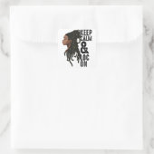 Funny Black Melanin Dreadlocks Gift Cute Afro Loc Vierkante Sticker (Tas)