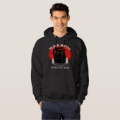 Funny Black Metal Satanic Cat Quote Hoodie (Voorkant volledig)