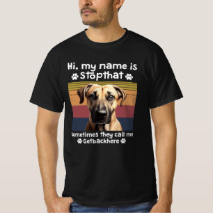 Funny Black Mouth Cur Dog Gezegde T-shirt