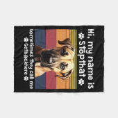 Funny Black Mouth Cur Dog Saying  Fleece Deken (Voorkant (Horizontaal))