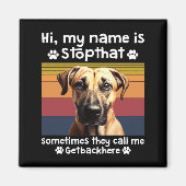 Funny Black Mouth Cur Dog Saying  Magneet (Voorkant)