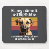 Funny Black Mouth Cur Dog Saying Muismat (Voorkant)