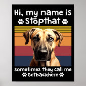 Funny Black Mouth Cur Dog Saying  Poster (Voorkant)