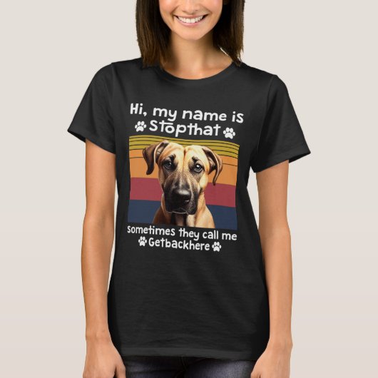 Funny Black Mouth Cur Dog Saying  T-shirt (Voorkant)