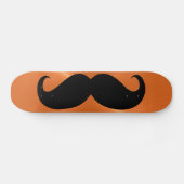 Funny black mustache 11 persoonlijk skateboard (Horizontaal)