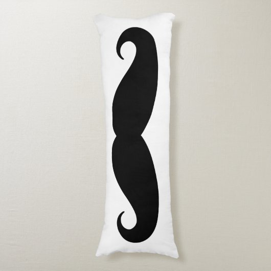 Funny black mustache, aangepast slaapkamerbed deco lichaamskussen (Voorkant Verticaal)