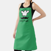 Funny black mustache BBQ chef schort mannen (Insitu)