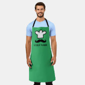 Funny black mustache BBQ chef schort mannen (Gedragen)