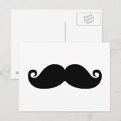 Funny  Black Mustache Briefkaart (Voorkant / Achterkant)
