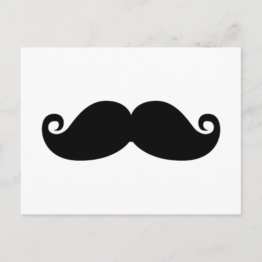 Funny  Black Mustache Briefkaart (Voorkant)