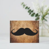 Funny Black Mustache Briefkaart (Staand voorkant)