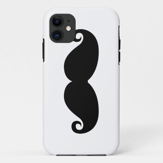 Funny Black Mustache Case-Mate iPhone Case (Achterkant)