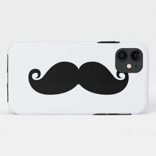 Funny Black Mustache Case-Mate iPhone Case (Achterkant (horizontaal))