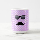 Funny Black Mustache en bril Koffiemok (Center)