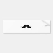 Funny Black Mustache Humor Bumpersticker (Voorkant)